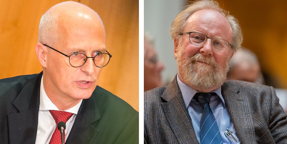 Die SPD-Politiker Peter Tschentscher (l.) und Wolfgang Thierse