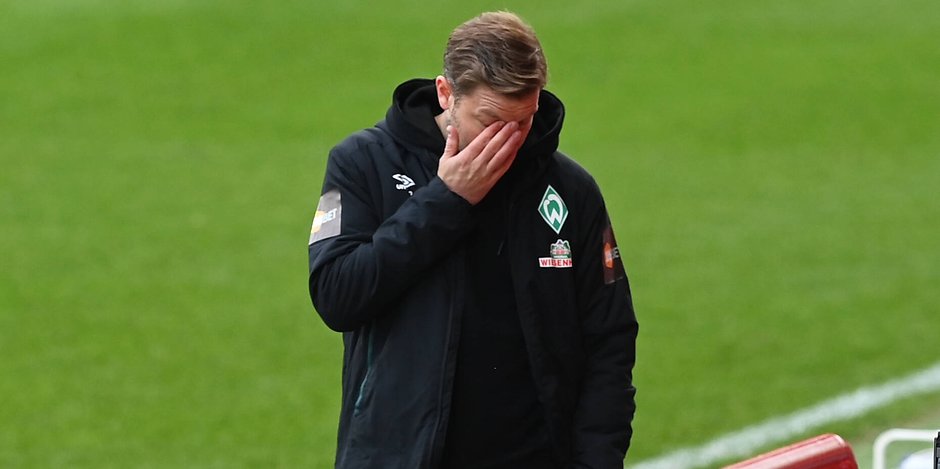 Trainer Florian Kohfeldt ist nach der Niederlage gegen Union Berlin sichtlich enttäuscht.