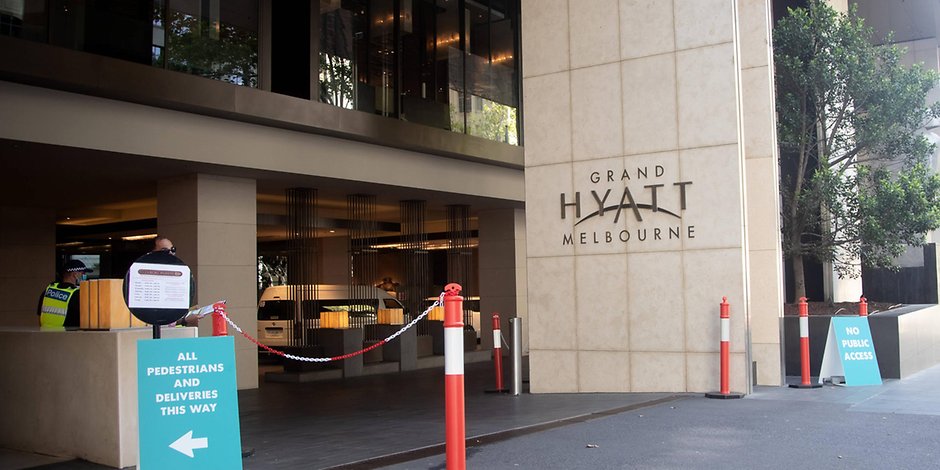 Das Quarantäne-Hotel Grand Hayatt in Melbourne ist betroffen.