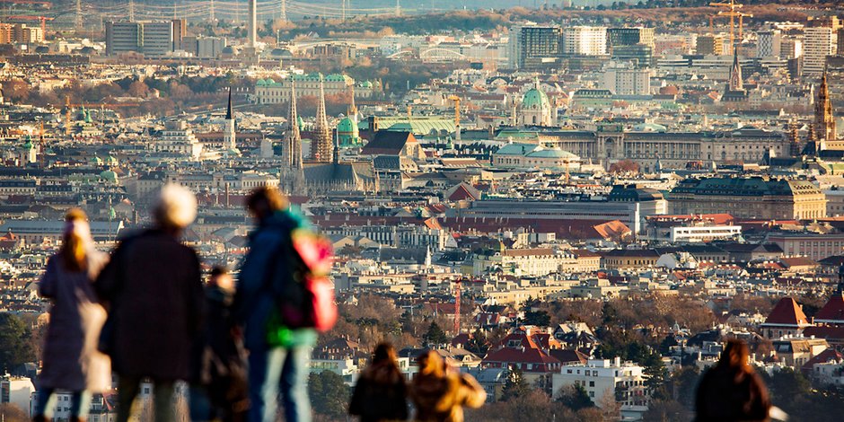 Blick auf Österreichs Hauptstadt Wien.