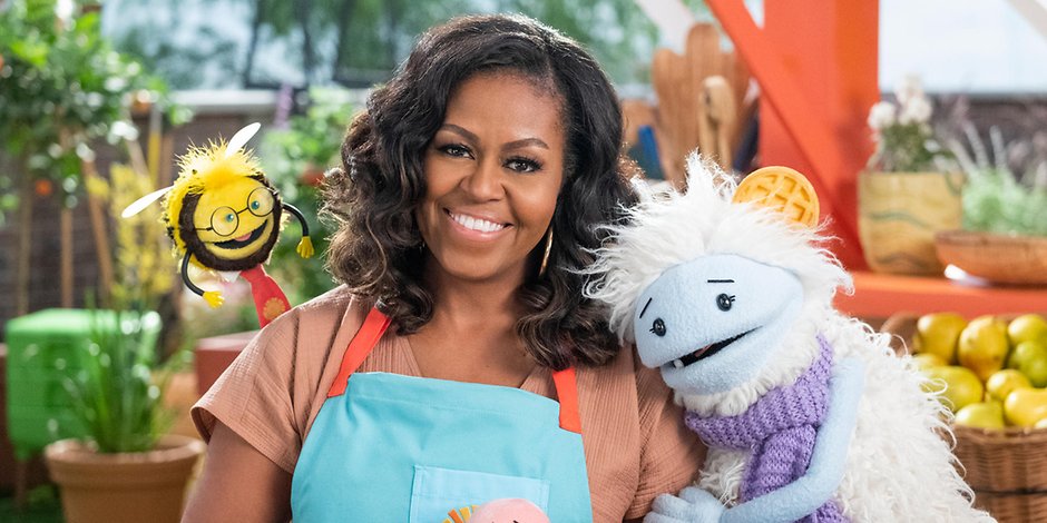 Michelle Obama kriegt auf Netflix ihre eigene Kochshow – mit plüschiger Unterstützung.
