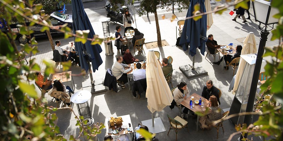 Restaurants und Bars in Madrid sind derzeit gut besucht – auch von Touristen.
