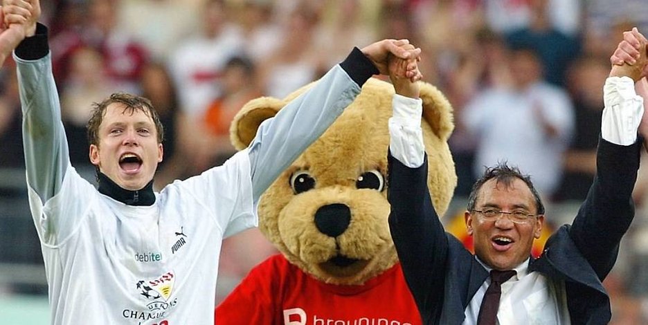 Großer Erfolg: 2003 wurden Michael Mutzel und Felix Magath mit Stuttgart Zweiter, qualifizierten sich für die Champions League.