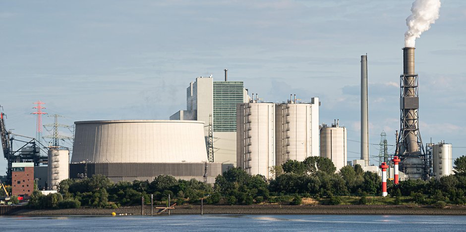 Das Steinkohlekraftwerk Moorburg, welches im Dezember 2020 den kommerziellen Betrieb eingestellt.