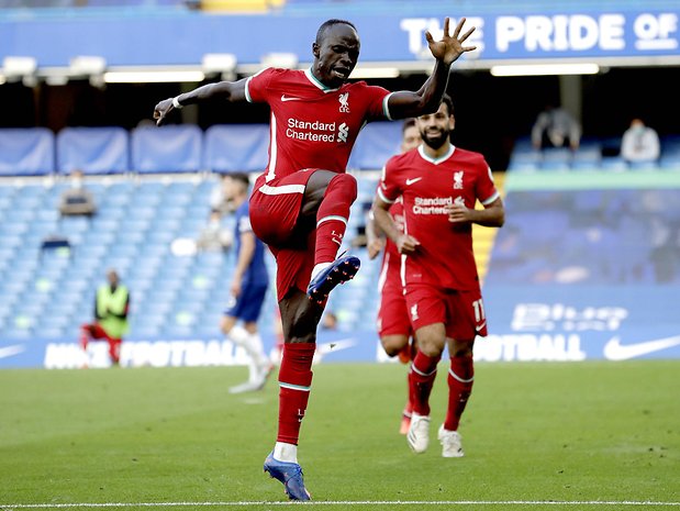 Sadio Mané bejubelt seinen Treffer zum 1:0 für Liverpool gegen Chelsea. 