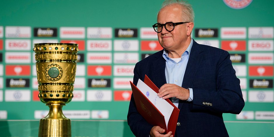 DFB-Präsident Fritz Keller wird die Paarungen am Sonntag losen. 