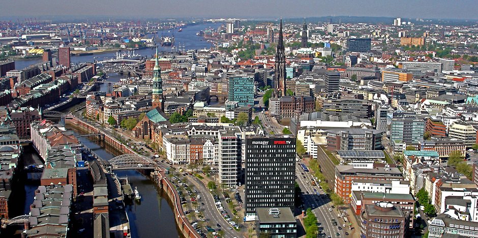 Hamburg von oben.