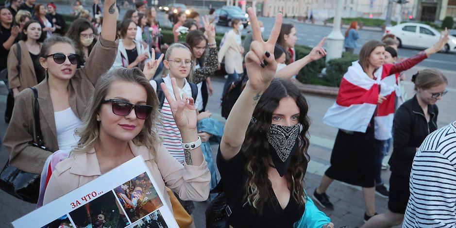 Demonstrantinnen in Minsk.