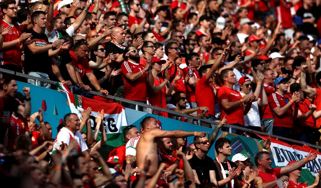 Ungarische Fans im Stadion