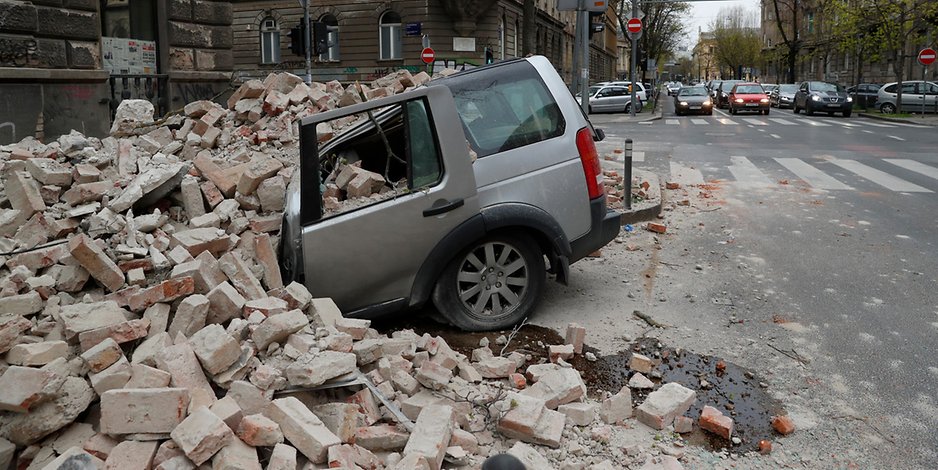 Das Beben richtete in Zagreb große Schäden an.