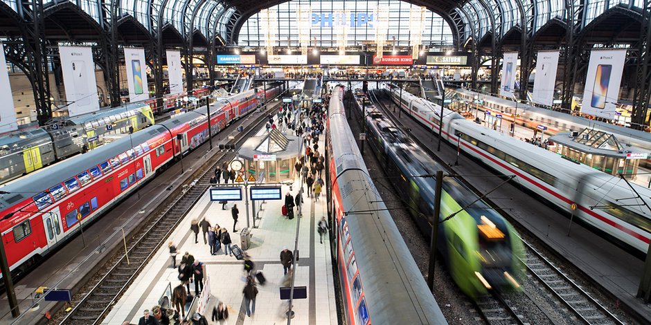 Der Hamburger Hauptbahnhof ist der meistfrequentierte Fernbahnhof Deutschlands.