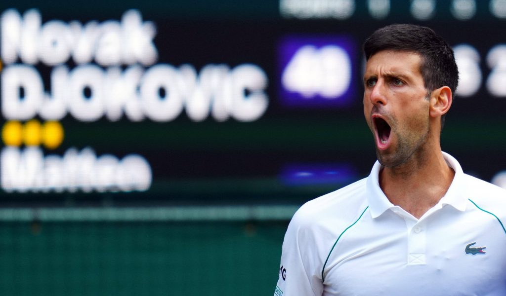 Novak Djokovic im Finale von Wimbledon