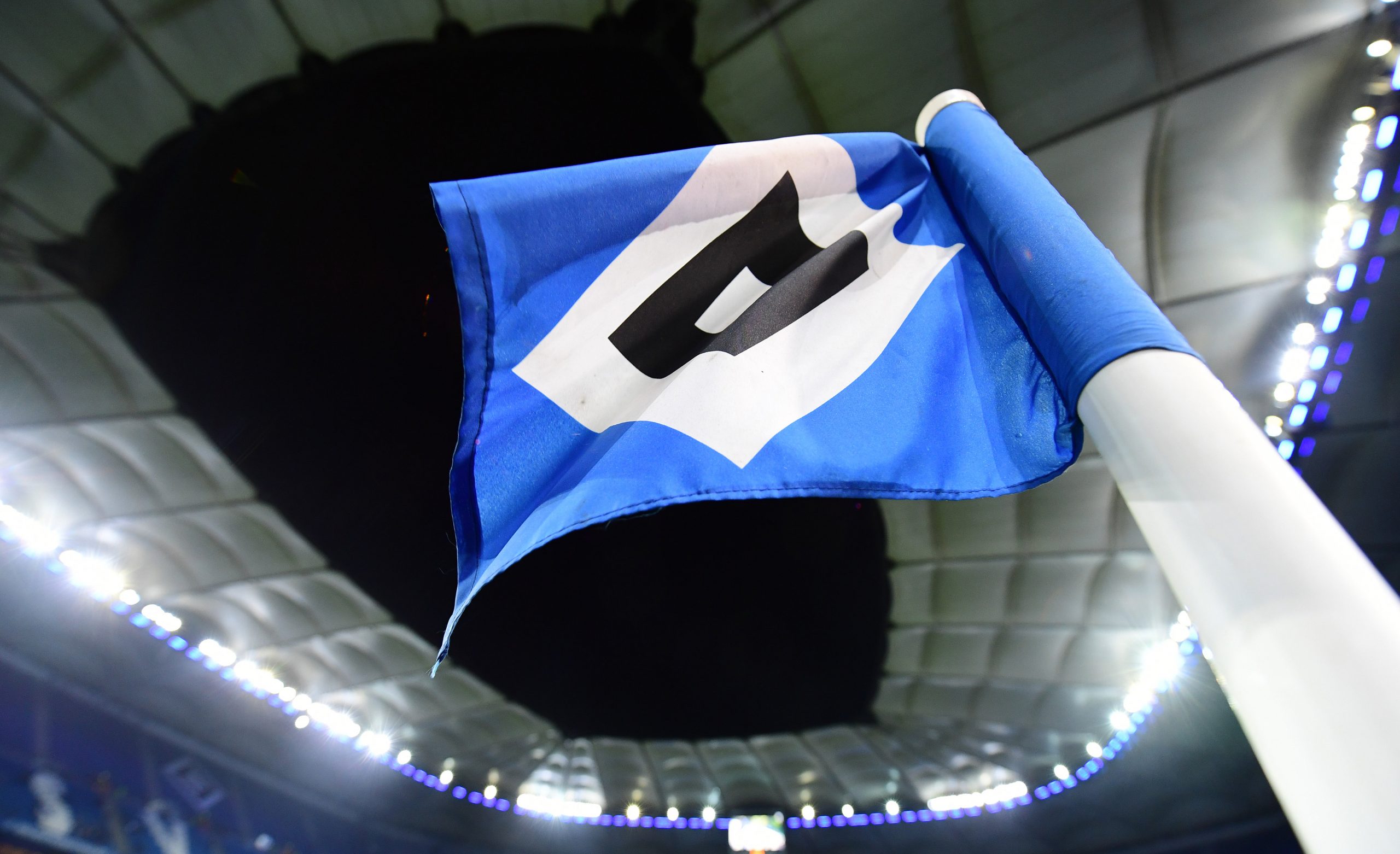 HSV-Fahne im Volksparkstadion