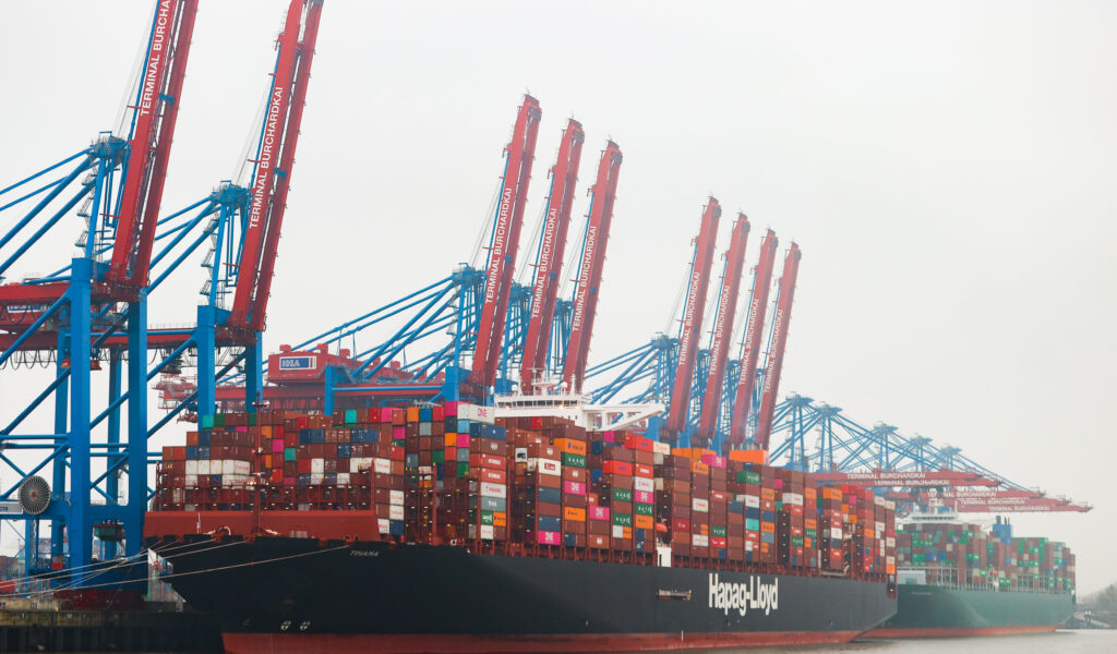 Das Containerschiff Tihama der Reederei Hapag-Lloyd.