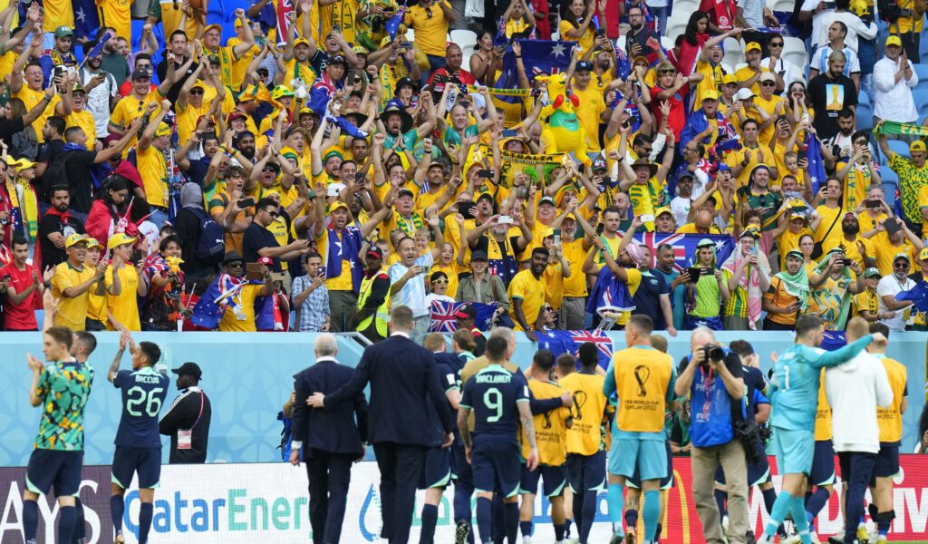Australische Mannschaft und Fans bei WM 2022