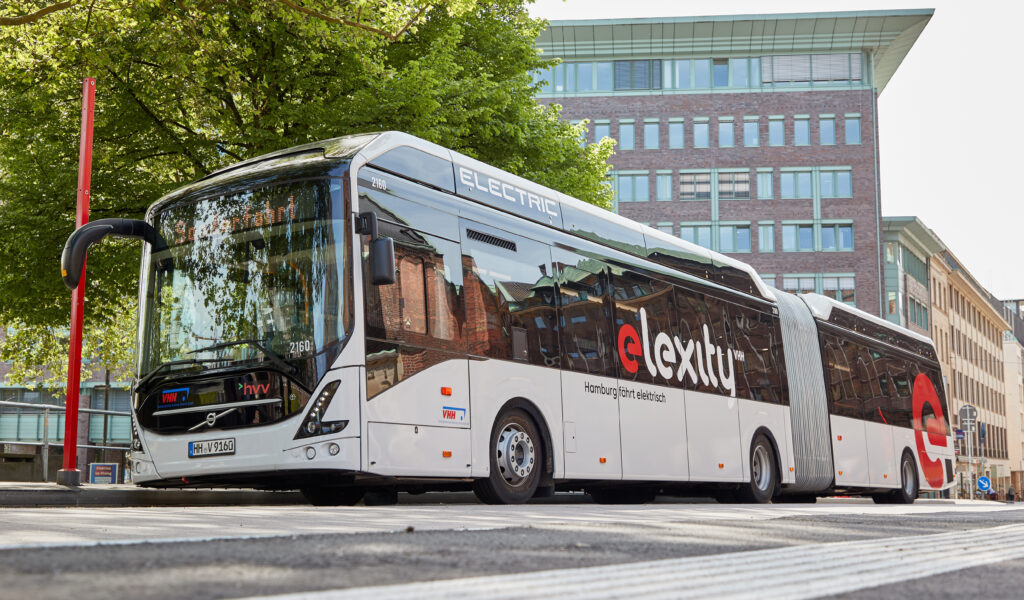 Ein Elektro-Bus in Hamburg