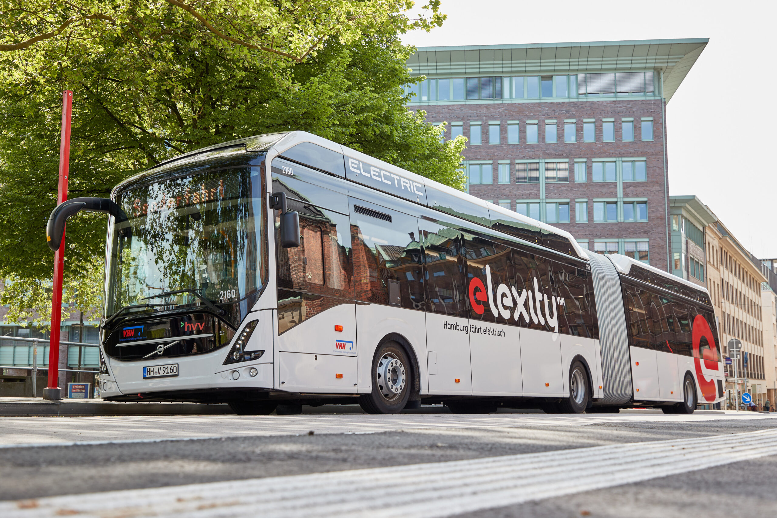 Ein Elektro-Bus in Hamburg