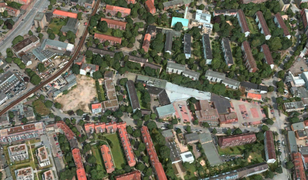 Satellitenbild von der Volksdorfer Straße in Barmbek