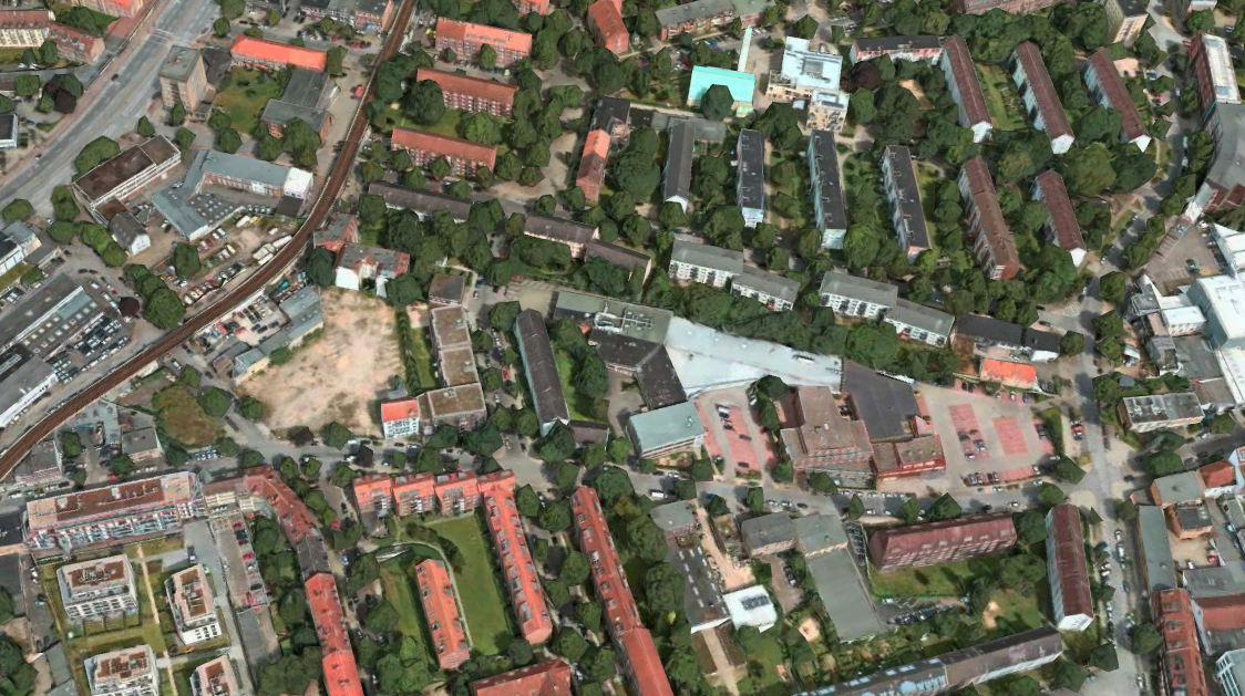 Satellitenbild von der Volksdorfer Straße in Barmbek