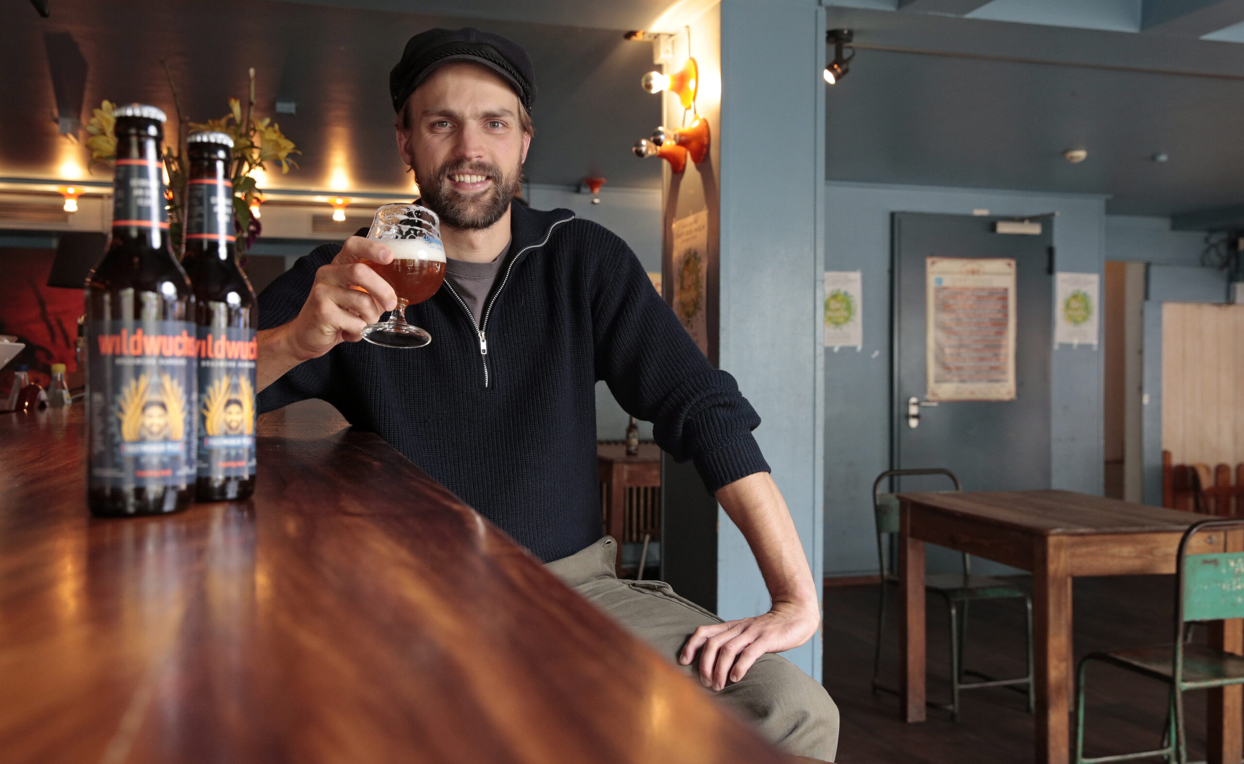 Braumeister Fiete Matthies von „Wildwuchs“ liebt sein Bier auch mal alkoholfrei.