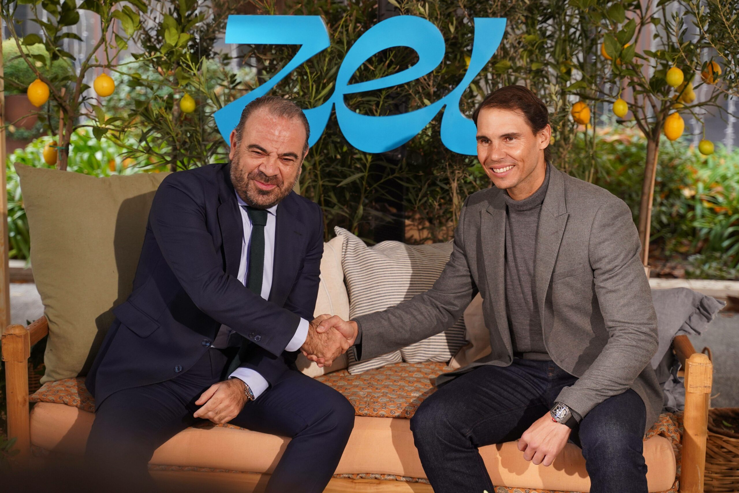 Gabriel Escarrer und rafal Nadal bei der Gründung der Hotelkette Zel