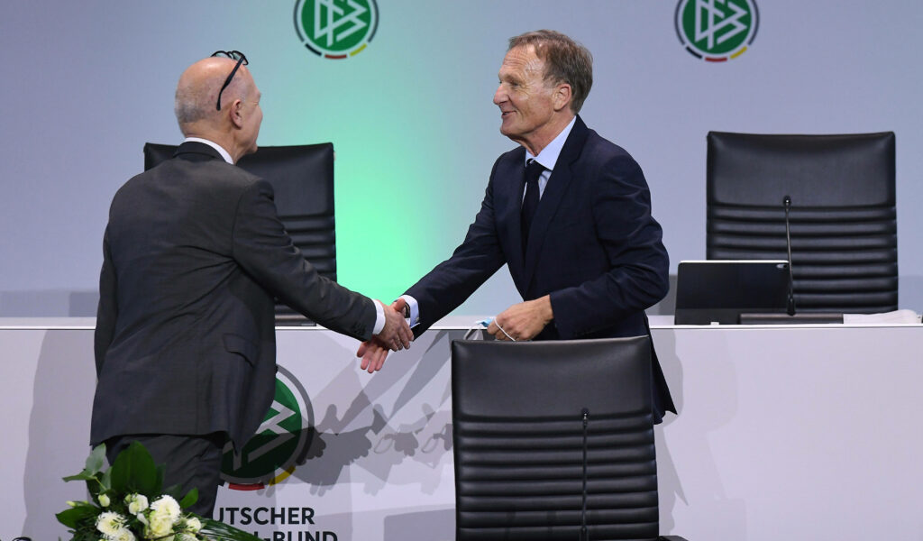 Bernd Neuendorf und Hans-Joachim Watzke bekommen für die Zusammensetzung der DFB-Taskforce viel Kritik.