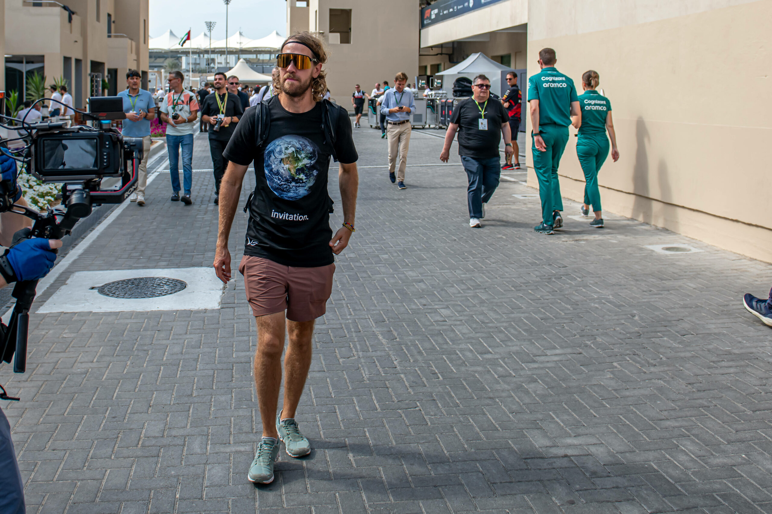Sebastian Vettel in Freizeitkleidung beim Grand Prix von Abu Dhabi