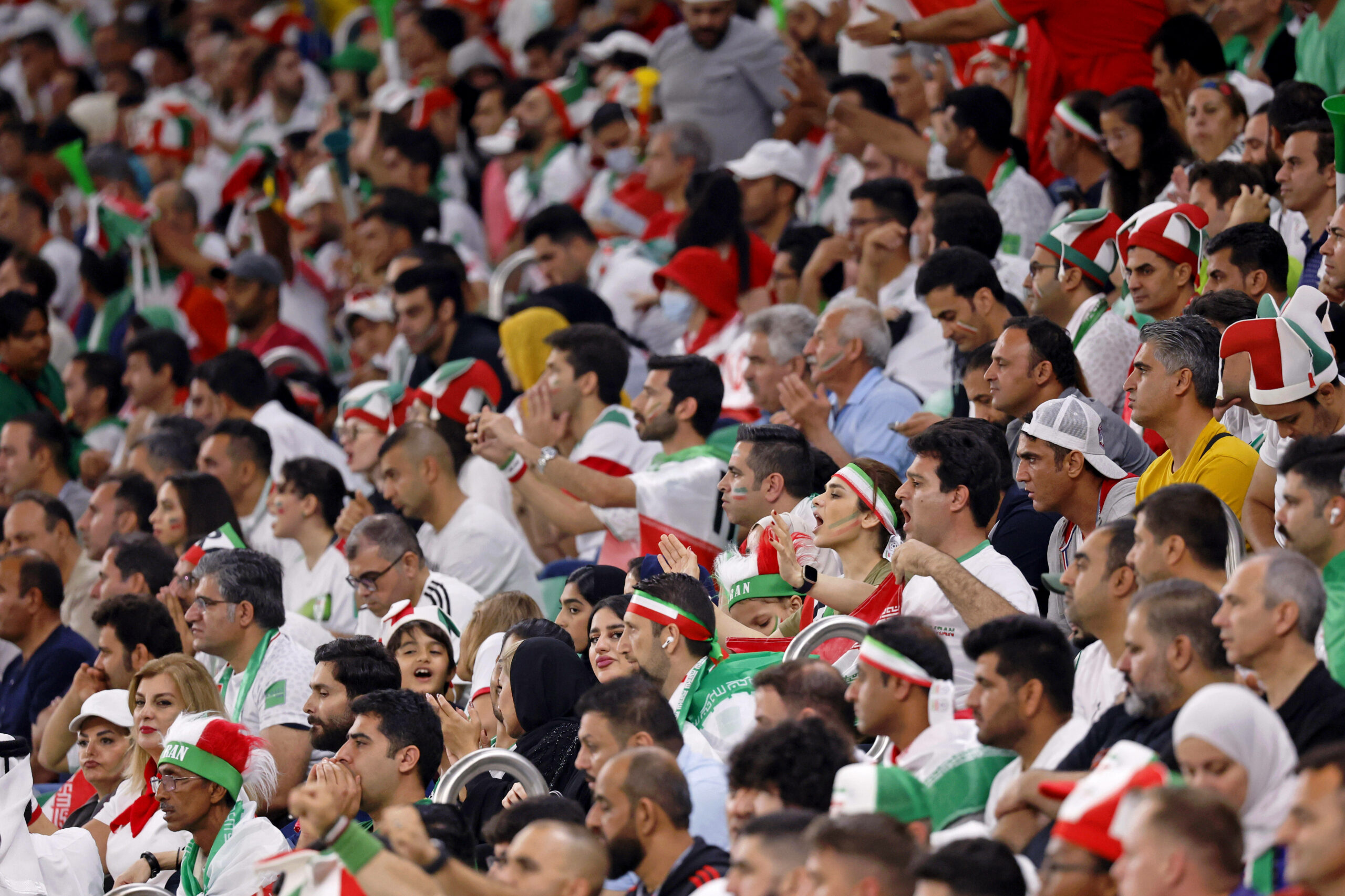 Iranische Fans bei der WM in Katar