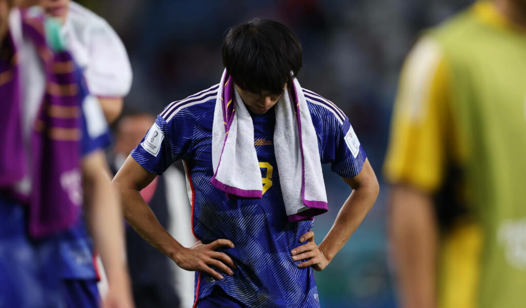 Japans Kaoru Mitoma nach dem Aus gegen Brasilien