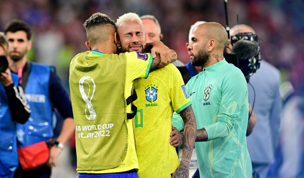 Neymar weinte nach Brasiliens WM-Aus gegen Kroatien bittere Tränen.