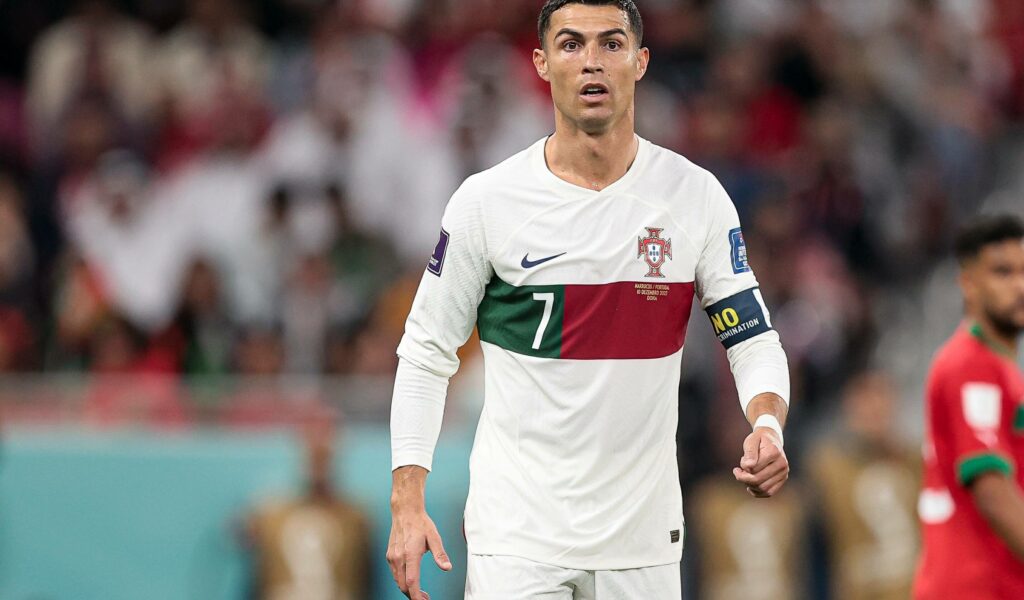 Cristiano Ronaldo beim Viertelfinalspiel gegen Marokko