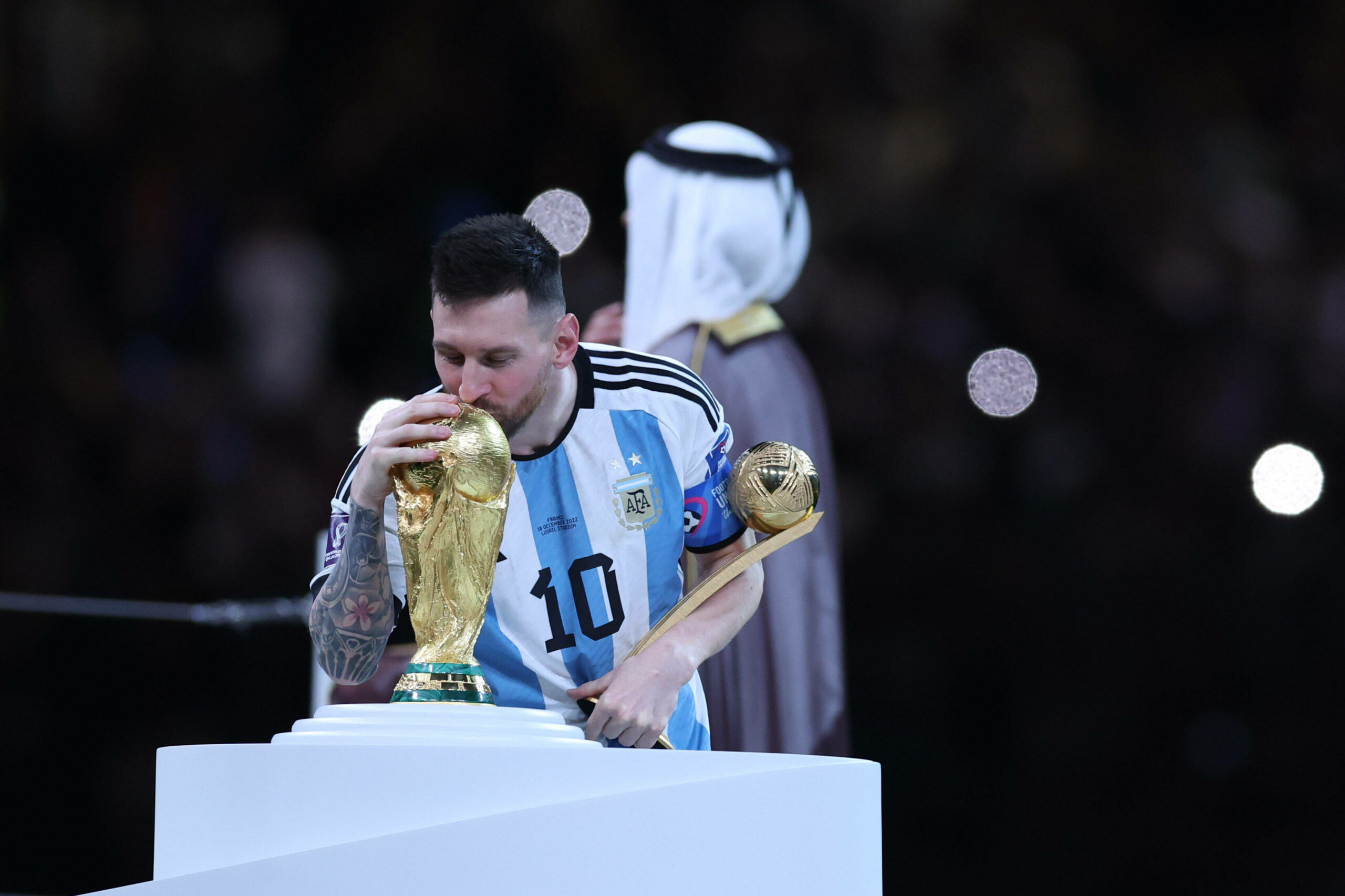 Endlich am Ziel: Mit 35 Jahren krönte Lionel Messi Argentinien und sich zum Weltmeister.