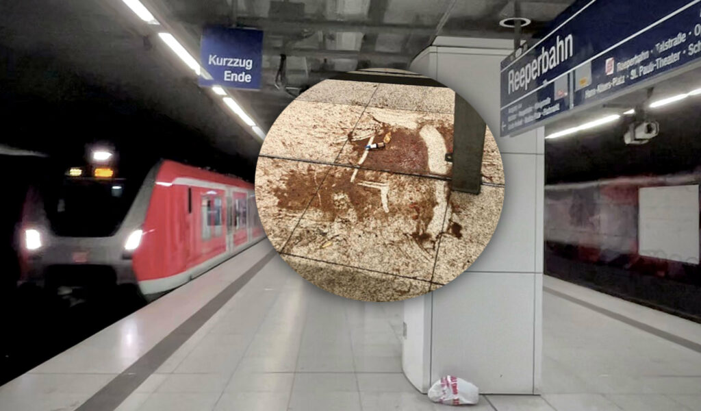 Verunreinigung in der S-Bahn-Station Reeperbahn