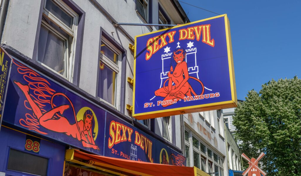Der Erotikladen Sexy Devil auf der Reeperbahn.
