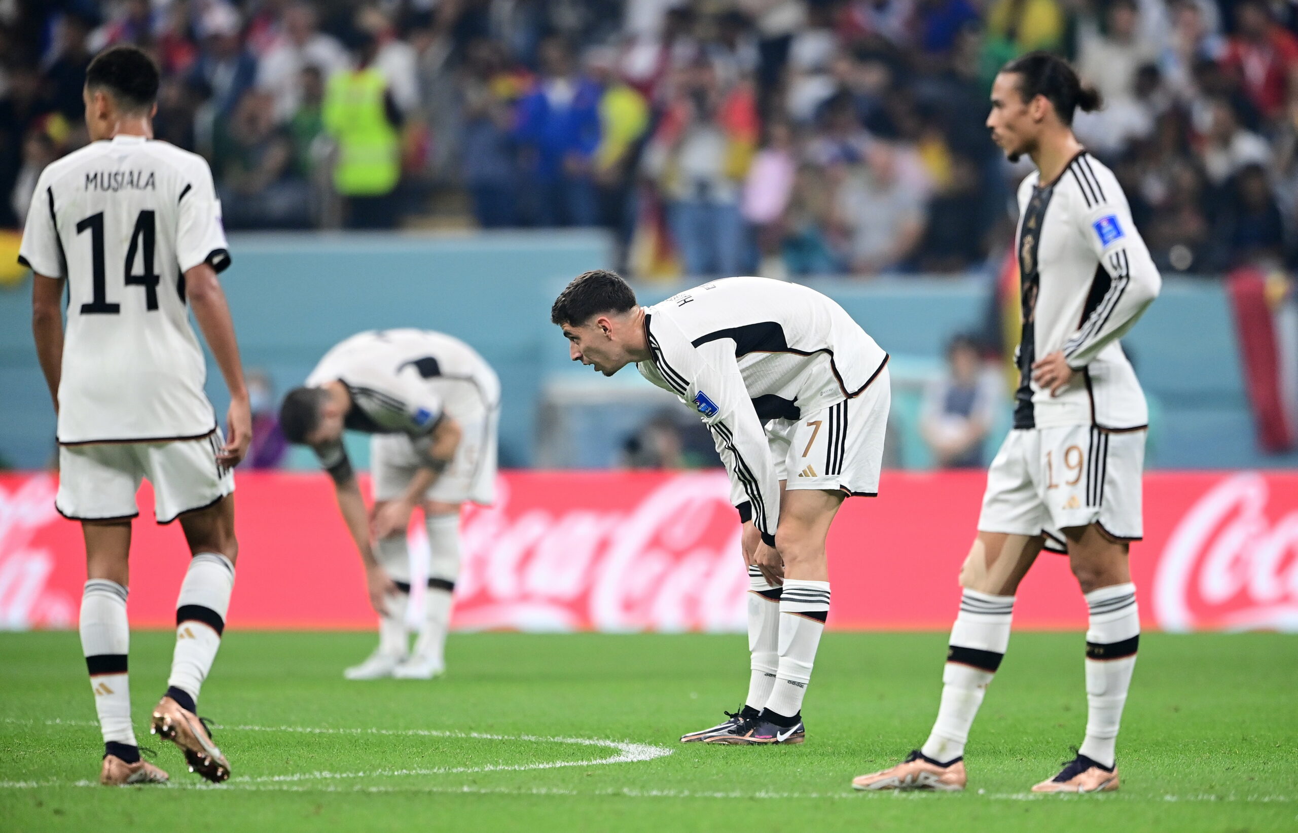 Enttäuschte deutsche Spieler nach dem WM-Aus