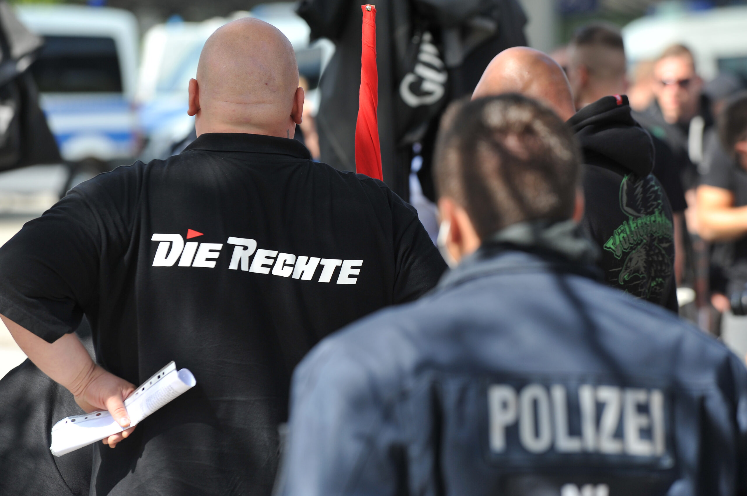 Kundgebung von Rechtsextremisten in Goslar, Niedersachsen.