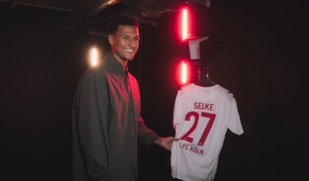 Davie Selke bei seiner Vorstellung beim 1.FC Köln