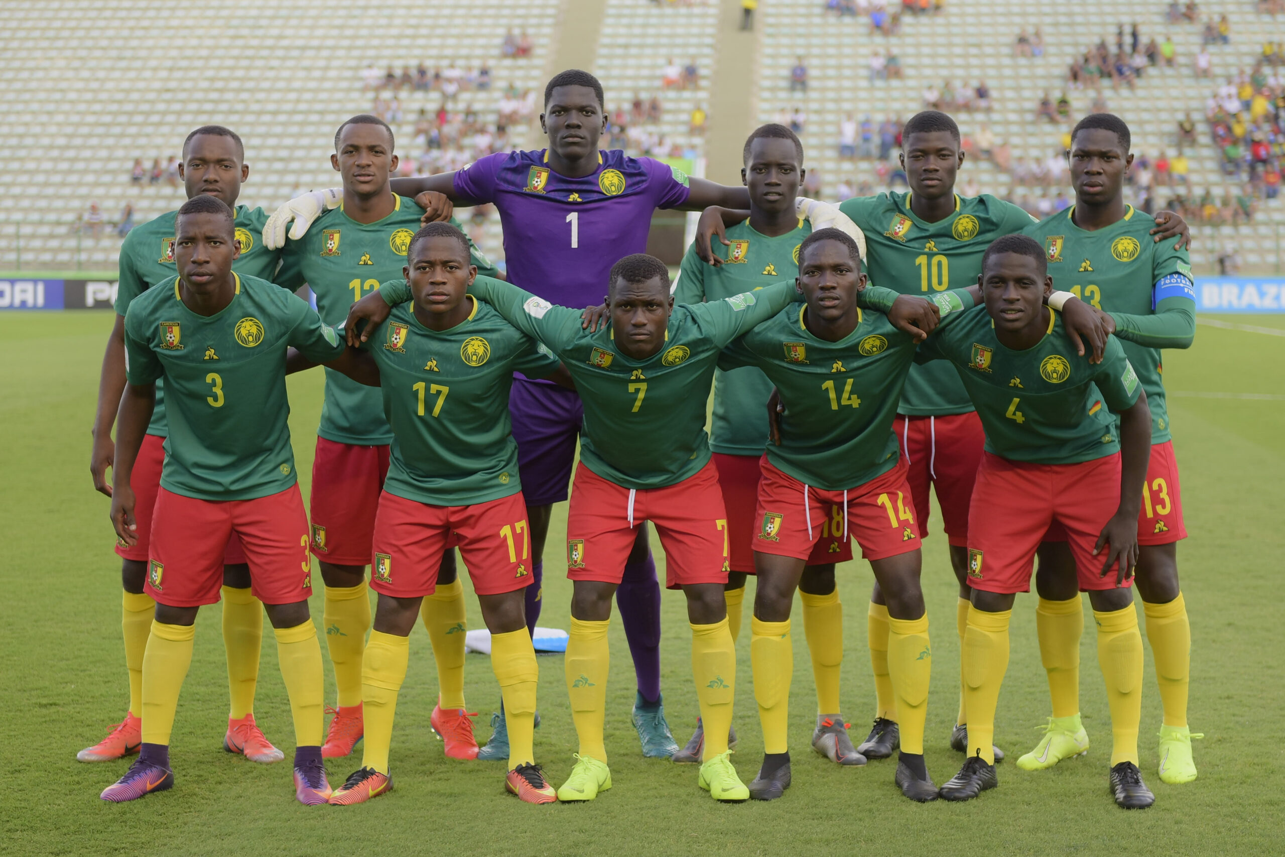 Teamfoto der U17-Nationalmannschaft von Kamerun