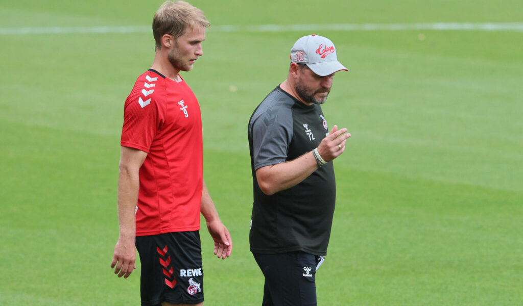 Sebastian Andersson im Training mit Steffen Baumgart