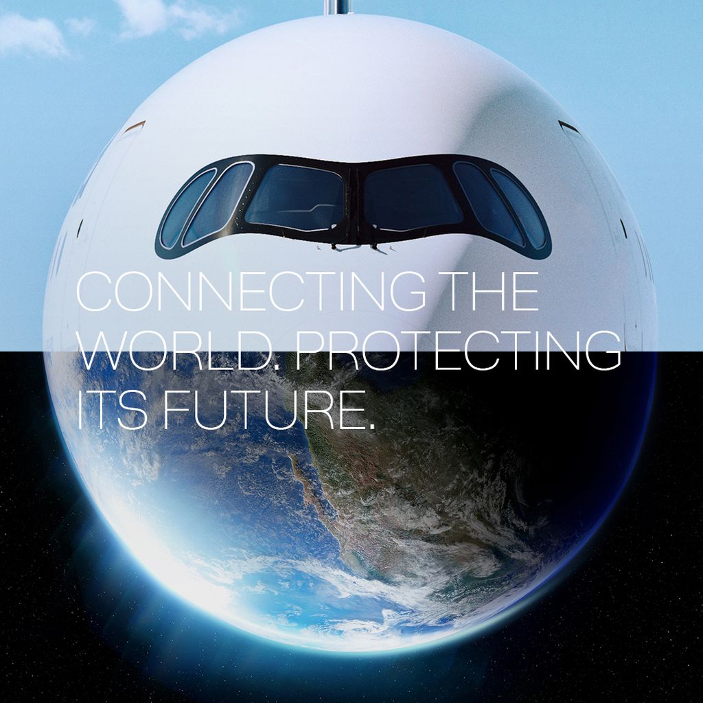 Erde verschmilzt mit Flugzeug